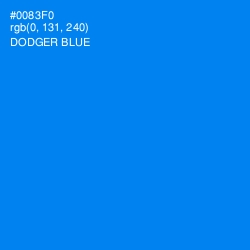 #0083F0 - Dodger Blue Color Image